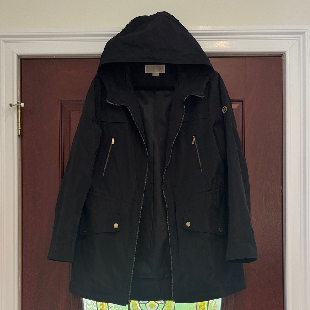 Michael Kors Black and Beige Label Jacket